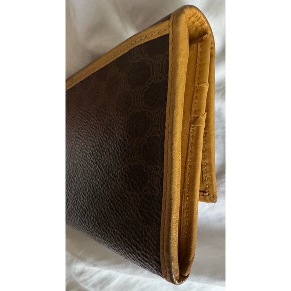 Celine Bifold Long Wallet Brown Macadam EC-20087 Wallet Good Condition PVC - Picture 10 of 10
